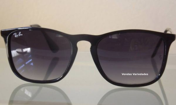 Óculos Ray Ban Chris Quadrado com Lente Polarizada Preto